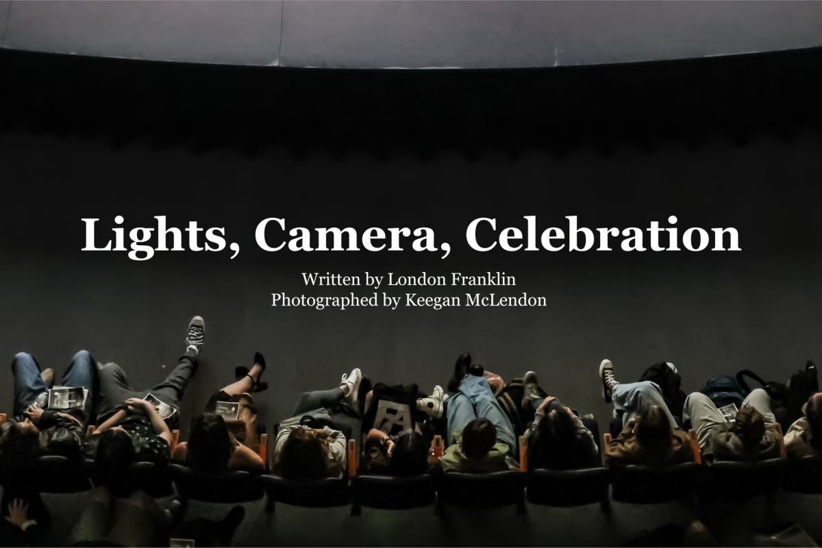 Watching the films showcased at Streaming Canvas, an event hosted by the Film Association, audience members sit in rows of seats. Friends, families, and other viewers came to see the original films created by film students and Film Association members on Friday night.